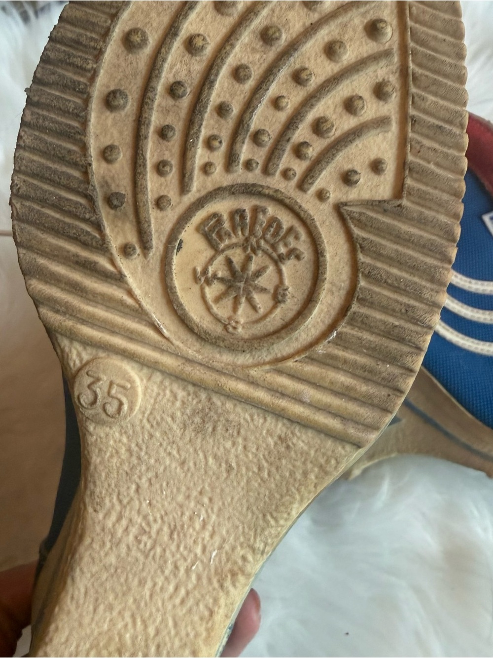 Vintage Paredes Rock 80 Wedge Sneaker 4.5-5 US 80s Glam Rock RollerDerby Rare - Picture 9 of 10